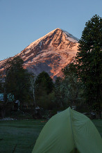Refugio volcán Lanin face nord